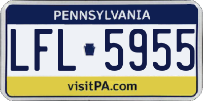 PA license plate LFL5955