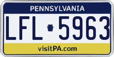 PA license plate LFL5963