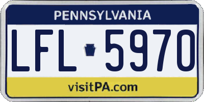 PA license plate LFL5970