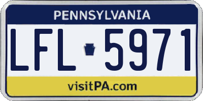 PA license plate LFL5971
