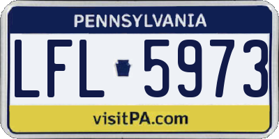 PA license plate LFL5973