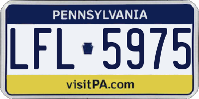 PA license plate LFL5975