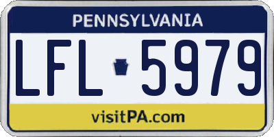 PA license plate LFL5979