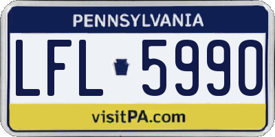 PA license plate LFL5990