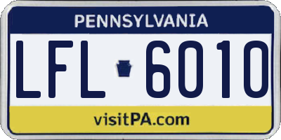 PA license plate LFL6010
