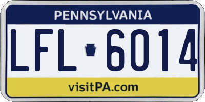 PA license plate LFL6014