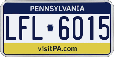 PA license plate LFL6015