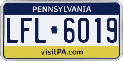 PA license plate LFL6019