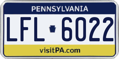 PA license plate LFL6022