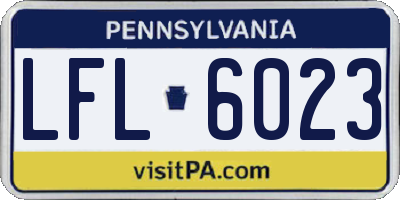 PA license plate LFL6023
