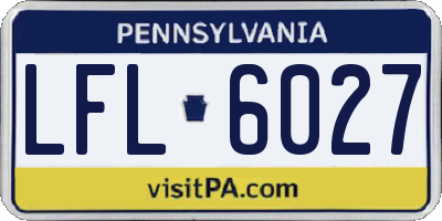 PA license plate LFL6027