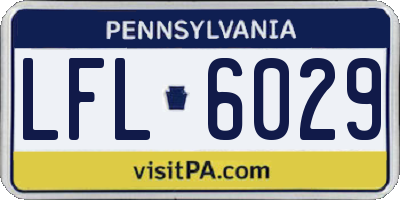PA license plate LFL6029
