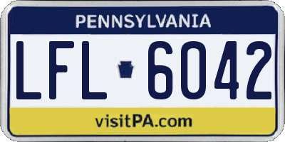 PA license plate LFL6042