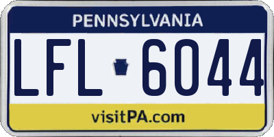 PA license plate LFL6044