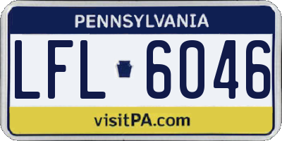 PA license plate LFL6046