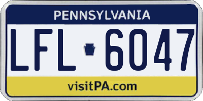 PA license plate LFL6047