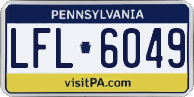 PA license plate LFL6049