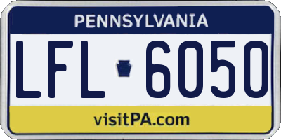 PA license plate LFL6050