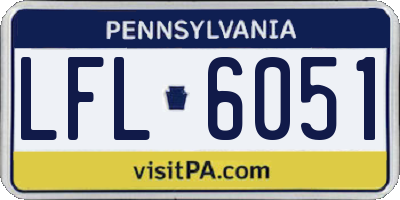 PA license plate LFL6051