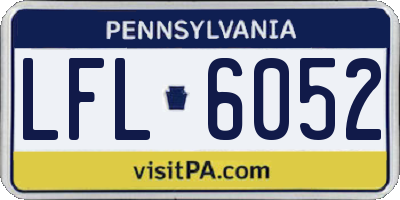 PA license plate LFL6052
