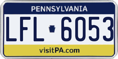 PA license plate LFL6053