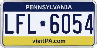 PA license plate LFL6054
