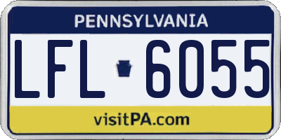 PA license plate LFL6055