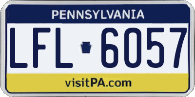 PA license plate LFL6057