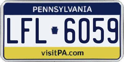 PA license plate LFL6059