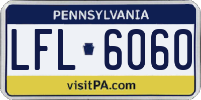 PA license plate LFL6060