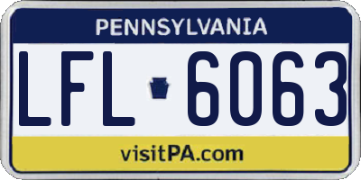 PA license plate LFL6063