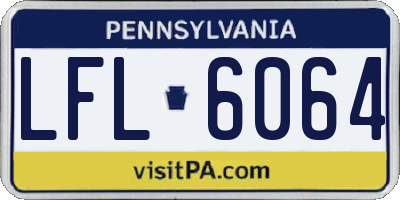 PA license plate LFL6064
