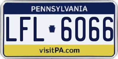 PA license plate LFL6066