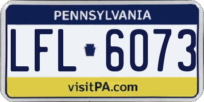 PA license plate LFL6073