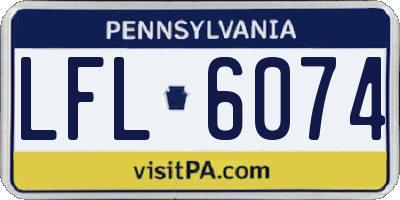 PA license plate LFL6074