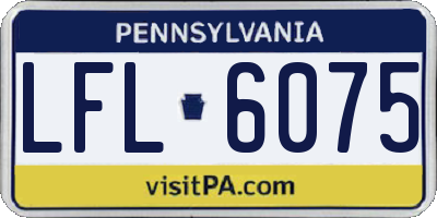 PA license plate LFL6075