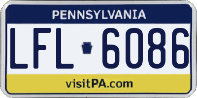 PA license plate LFL6086
