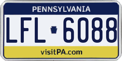 PA license plate LFL6088