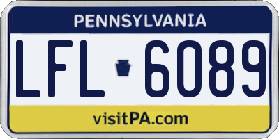PA license plate LFL6089