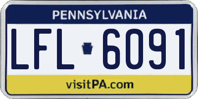 PA license plate LFL6091