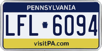 PA license plate LFL6094