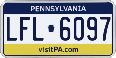 PA license plate LFL6097