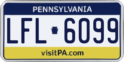 PA license plate LFL6099
