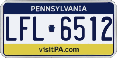 PA license plate LFL6512