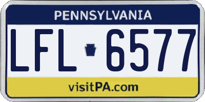 PA license plate LFL6577