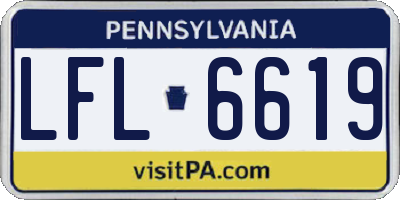 PA license plate LFL6619