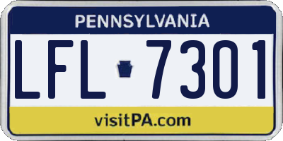 PA license plate LFL7301