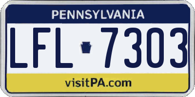 PA license plate LFL7303
