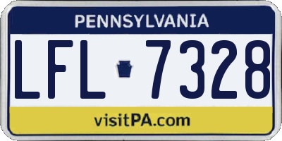 PA license plate LFL7328