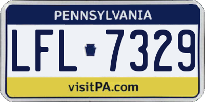 PA license plate LFL7329